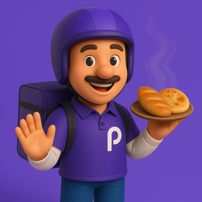 Padash courier waving